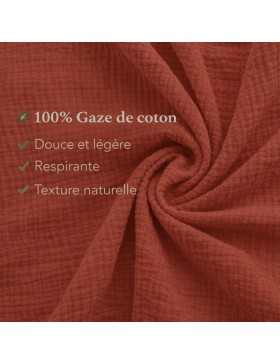 Jogo de roupa de cama em gaze de algodão 240x260cm