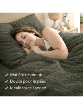 Jogo de roupa de cama em gaze de algodão 240x260cm