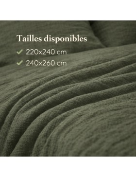 Completo letto in garza di cotone 240x260cm