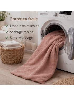 Katoenen gaas bedset 240x260cm