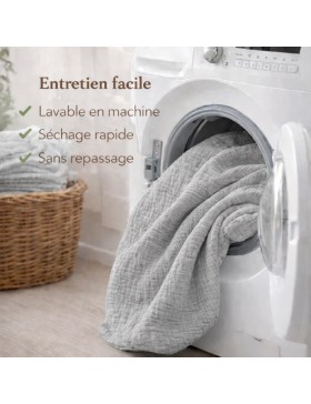 Parure de lit en Gaze de Coton 240x260cm