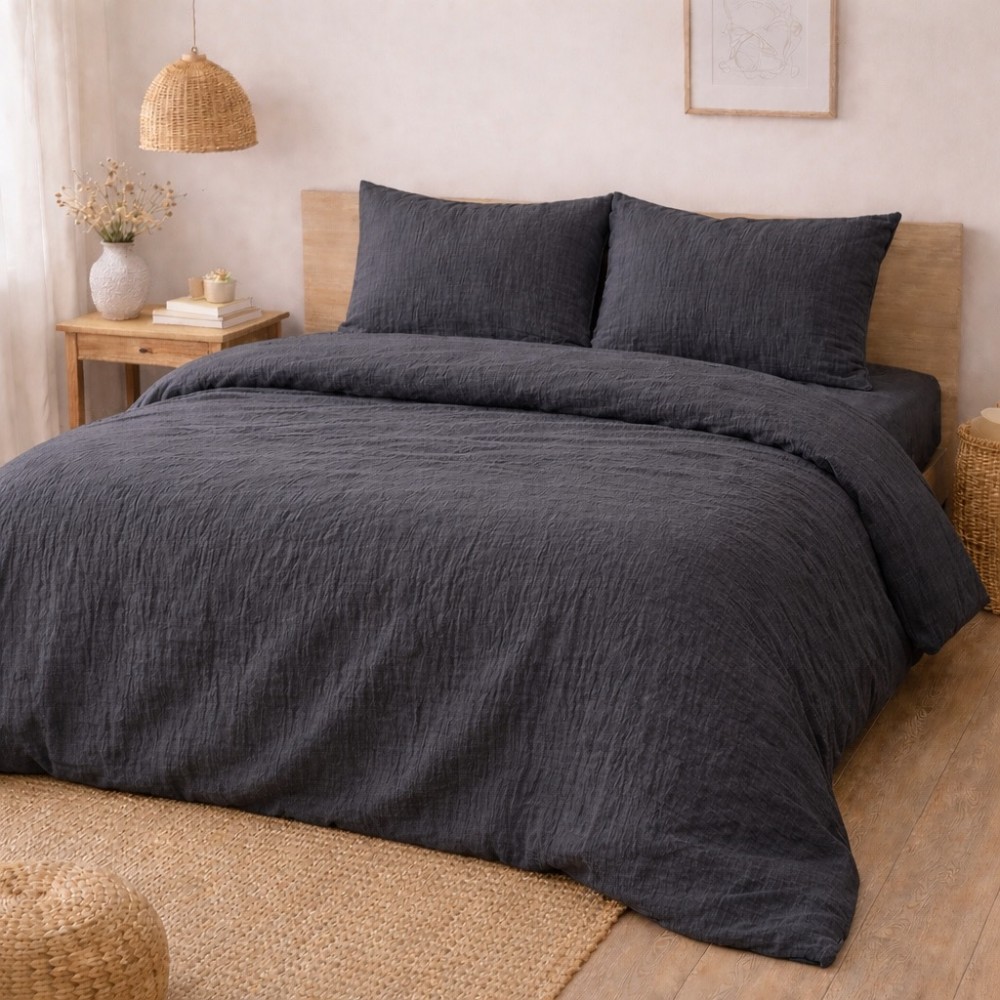 Completo letto in garza di cotone 240x260cm