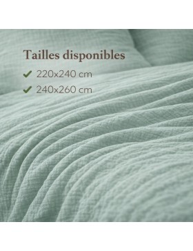 Completo letto in garza di cotone 240x260cm