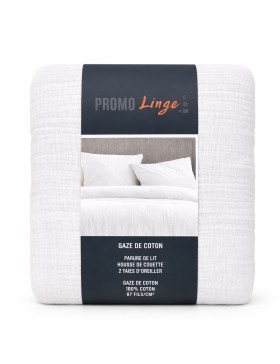 Parure de Lit en Gaze de Coton 240 x 220 cm