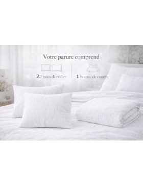 Completo letto in garza di cotone 240 x 220 cm