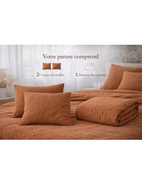 Completo letto in garza di cotone 240 x 220 cm