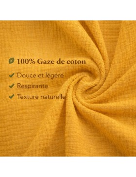 Jogo de roupa de cama em gaze de algodão, 240 x 220 cm