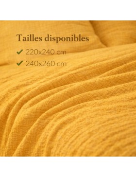 Parure de Lit en Gaze de Coton 240 x 220 cm
