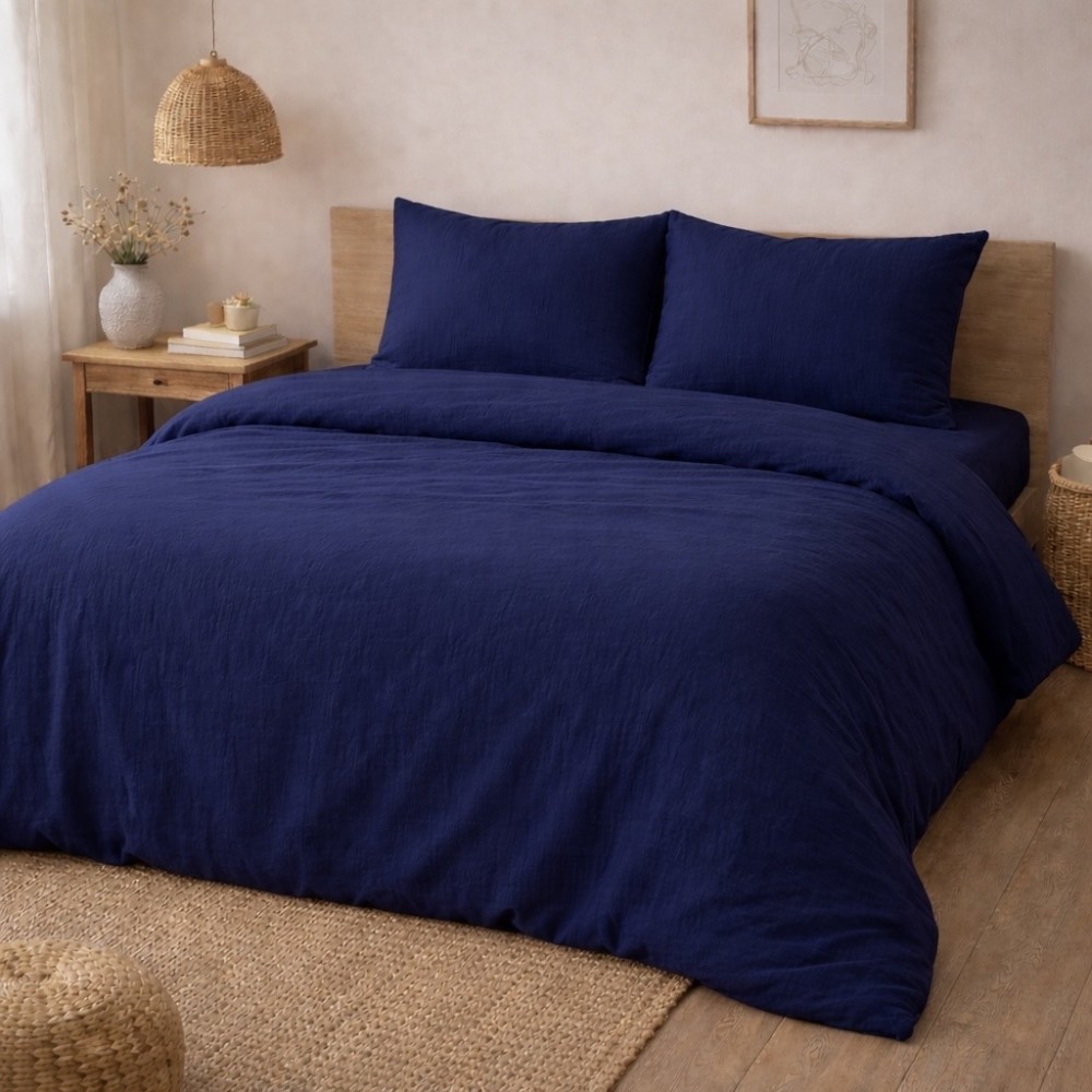 Completo letto in garza di cotone 240 x 220 cm