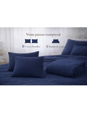 Parure de Lit en Gaze de Coton 240 x 220 cm