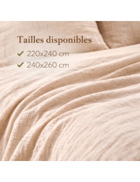 Completo letto in garza di cotone 240 x 220 cm