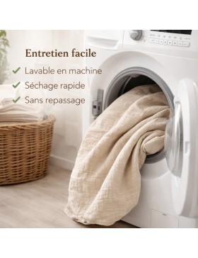 Parure de Lit en Gaze de Coton 240 x 220 cm