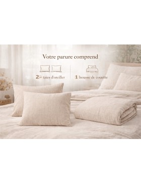 Parure de Lit en Gaze de Coton 240 x 220 cm