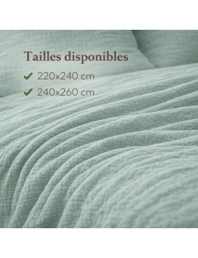 Completo letto in garza di cotone 240 x 220 cm