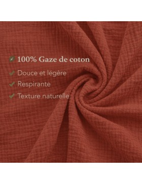 Parure de Lit en Gaze de Coton 240 x 220 cm