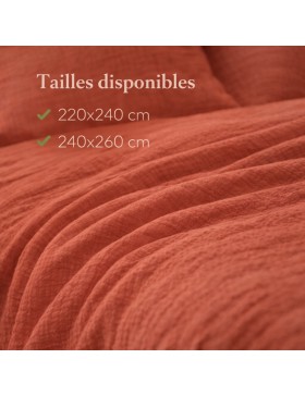 Completo letto in garza di cotone 240 x 220 cm