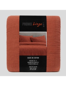 Completo letto in garza di cotone 240 x 220 cm