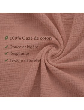 Completo letto in garza di cotone 240 x 220 cm