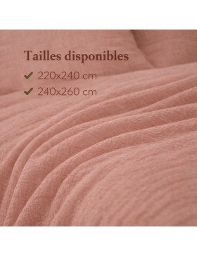 Parure de Lit en Gaze de Coton 240 x 220 cm