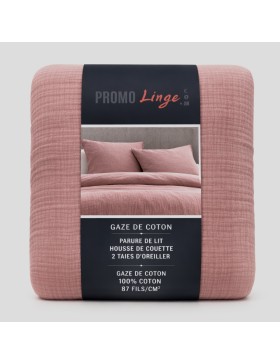 Completo letto in garza di cotone 240 x 220 cm