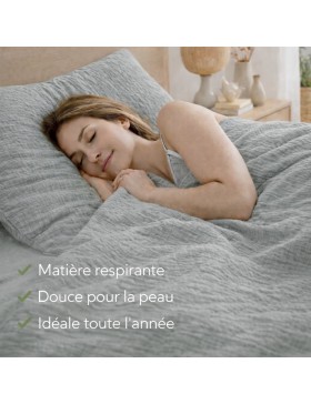 Completo letto in garza di cotone 240 x 220 cm