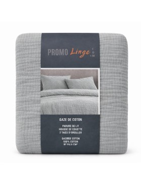 Completo letto in garza di cotone 240 x 220 cm