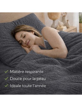 Completo letto in garza di cotone 240 x 220 cm