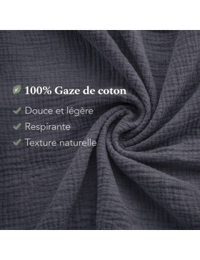 Parure de Lit en Gaze de Coton 240 x 220 cm
