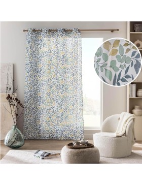 Rideau à Œillets 100% Polyester – Ilona – Voile Sablé Imprimé – Certifié Oeko-TEX