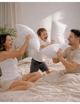 Promo Linge Oreiller Moelleux Premium – Enveloppe Microfibre Douce et Garnissage 100% Fibres Creuses Polyester –  65x65cm