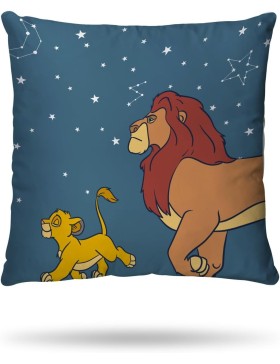 Disney Roi Lion – Housse de Couette Simba & Mufasa 140x200 + Taie – Brille dans le Noir – 100% Coton – Bleu Marine