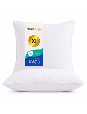 Promo Linge Oreiller Moelleux Premium – Enveloppe Microfibre Douce et Garnissage 100% Fibres Creuses Polyester