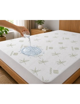 Protège-Matelas Bambou Imperméable et Respirant – Bonnet Extensible jusqu'à 35 cm