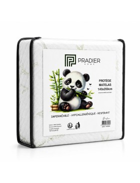 Protector de colchón de bambú impermeable y transpirable – Sábana bajera ajustable elástica de hasta 35 cm