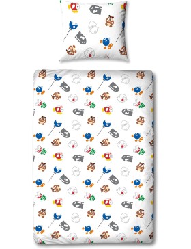Parure de Lit Super Mario Réversible en Microfibre – Housse de Couette et Taie d’Oreiller Collection Nintendo