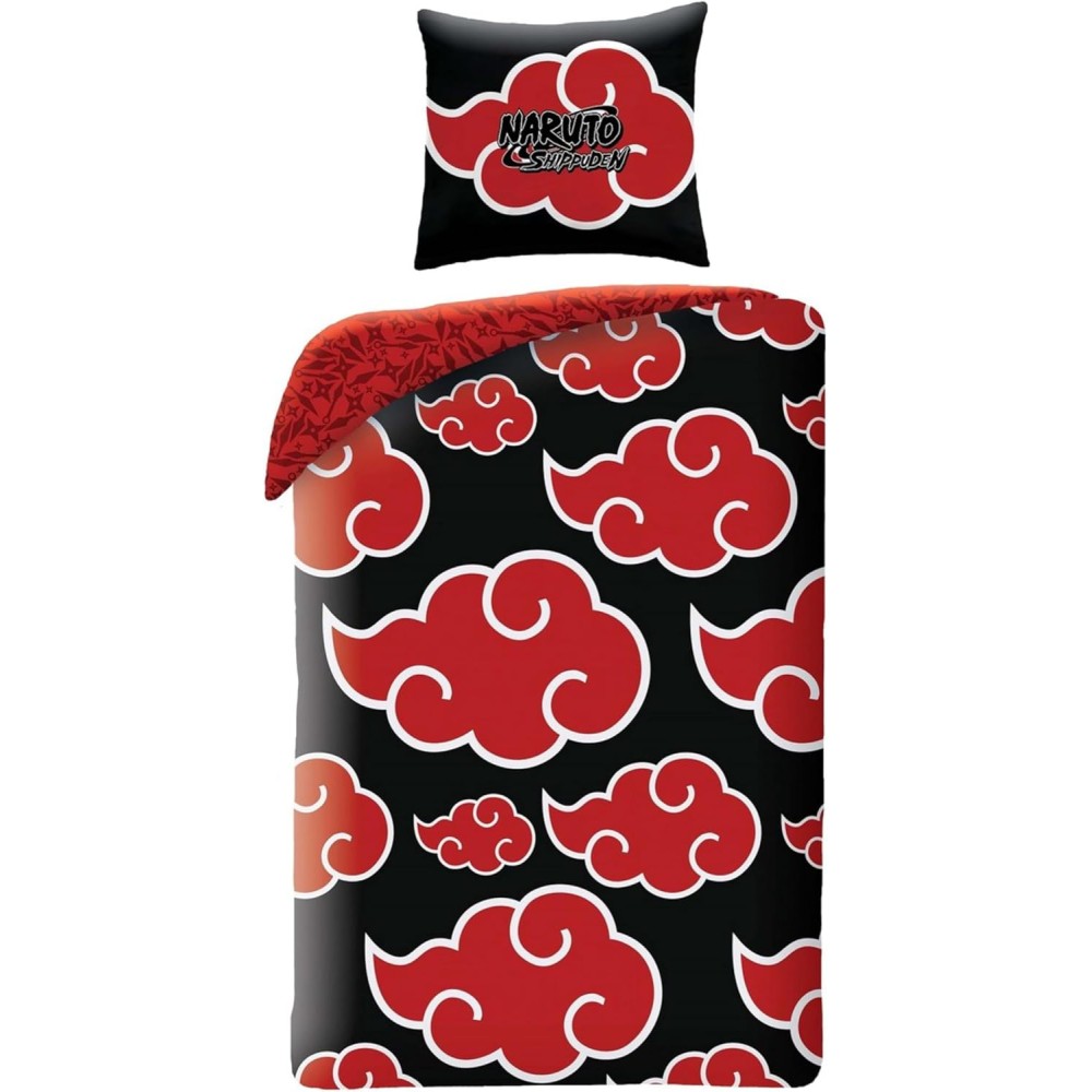 Parure de Lit Naruto Akatsuki Réversible – Housse de Couette et Taie d’Oreiller Collection Naruto Shippuden