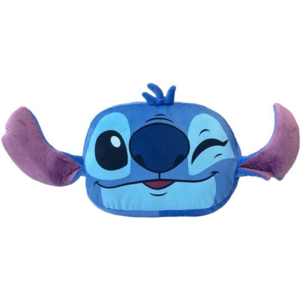 Disney Lilo & Stitch 3D-kussen van zachte microvezel – Pluche decoratief kussen in de vorm van een engel of Stitch