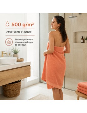 Badhanddoeken van 100% katoen 500 g/m² – Set van zachte, absorberende en duurzame handdoeken