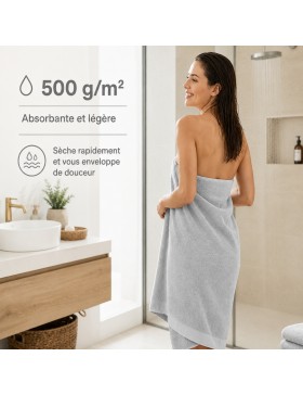 Badhanddoeken van 100% katoen 500 g/m² – Set van zachte, absorberende en duurzame handdoeken