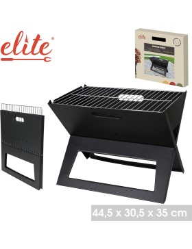 Opvouwbare houtskoolbarbecue van staal – Compacte, draagbare grill met kookrooster