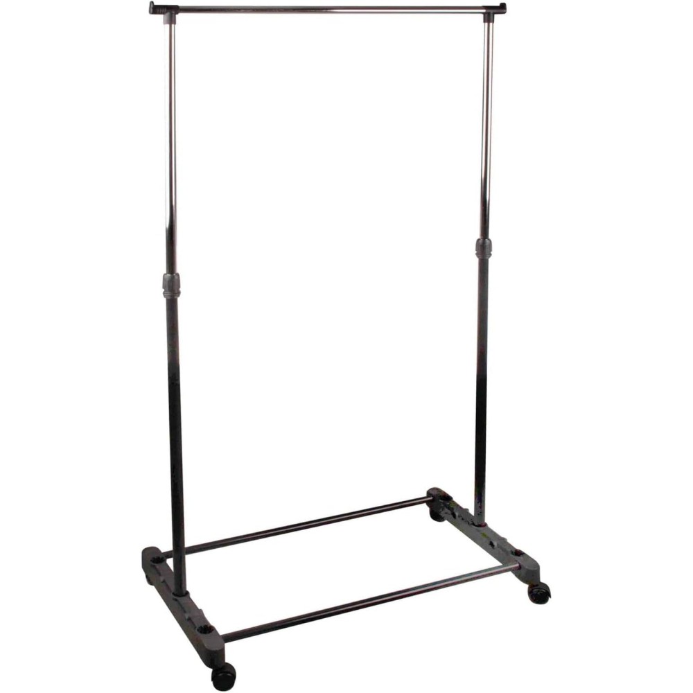 Portant à Vêtements en Métal Réglable sur Roulettes – Penderie Mobile Robuste avec Barre Télescopique