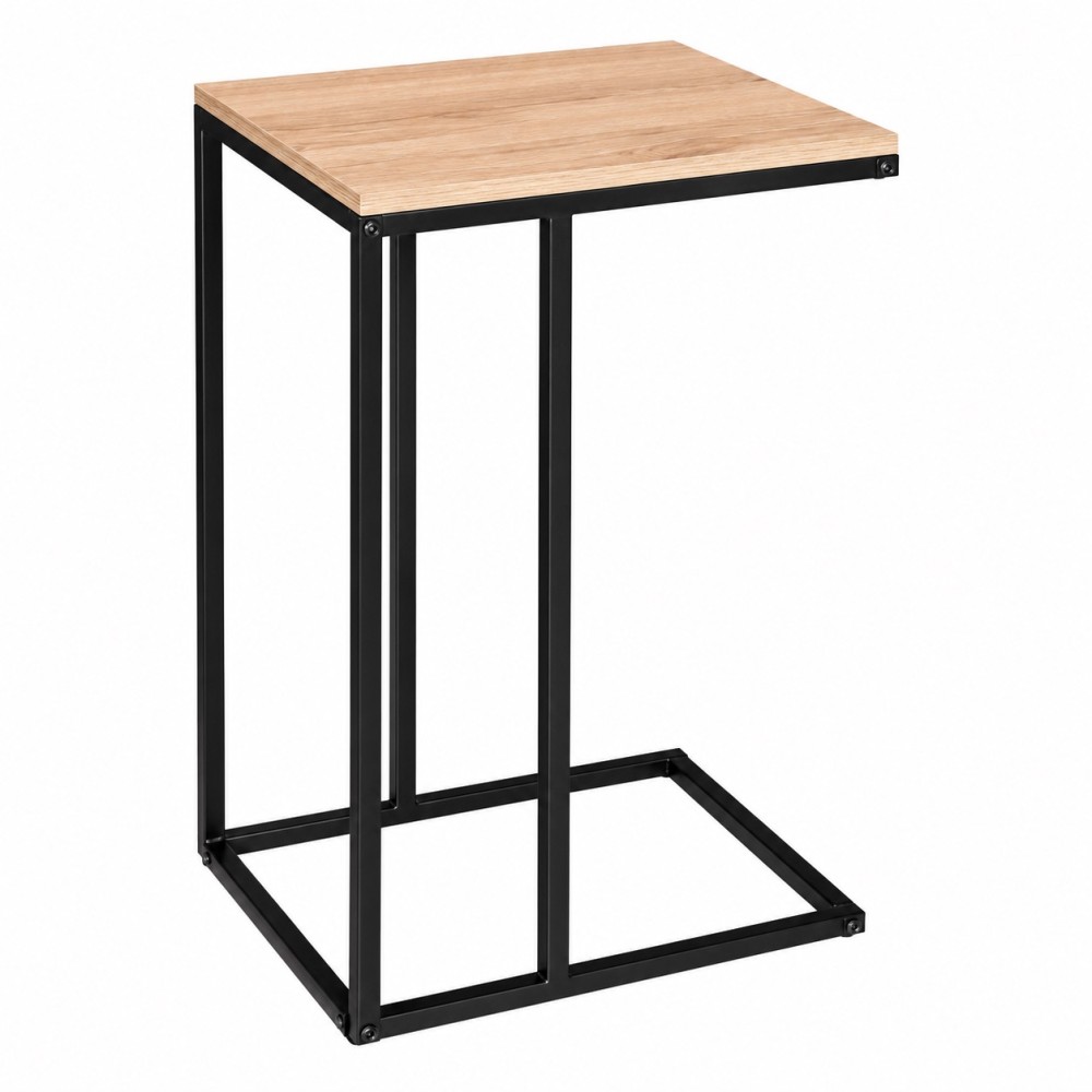 Bijzettafel of salontafel – Metalen frame met blad in houtnerfstructuur