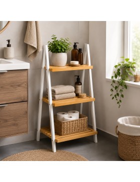 3-laags bamboe piramideplank – vrijstaande ladderplank