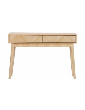 Halconsole met 2 lades met push-pull systeem – Moderne consoletafel van hout en metaal
