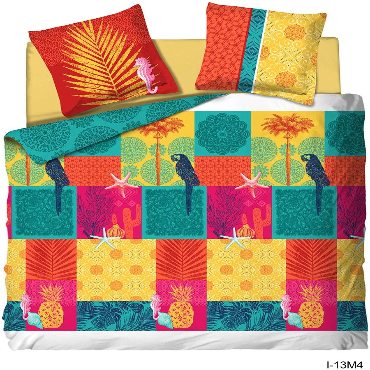 Parure de lit 3 pièces 240 x 260 cm PERROQUET