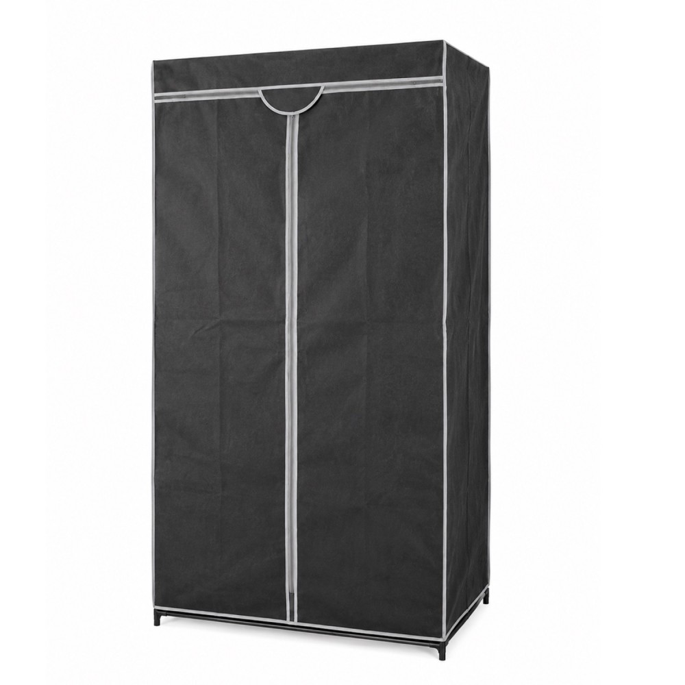 Kledingkast met beschermhoes – Opbergkast van staal en non-woven stof, draagbare kleedkamer met ritssluiting