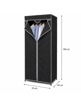 Kledingkast met beschermhoes – Opbergkast van staal en non-woven stof, draagbare kleedkamer met ritssluiting