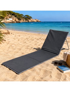 Matelas de Plage Pliable avec Dossier Réglable – Bain de Soleil Portable Rembourré