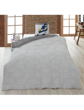 Parure de Lit Naruto Shippuden 140x200 + Taie 65x65 100% Coton Réversible Licence Officielle Aymax