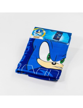 Drap de Plage Sonic 70x140 cm 100% Polyester Séchage Rapide Licence Officielle